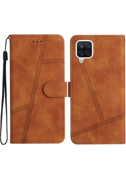 Samsung Galaxy A22 4g Tam Koruma Bilek Kayışı Kart Yuvaları Için Flip Case (Yurt Dışından)