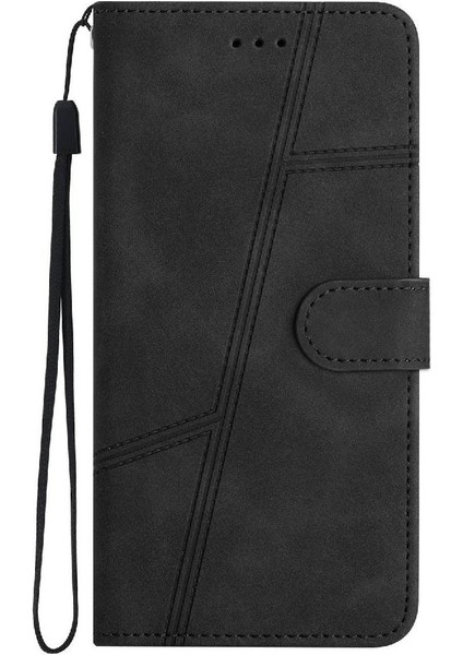 Samsung Galaxy A02S Flip Case Için Folio Bilek Kayışı Cüzdan Pu Deri (Yurt Dışından)