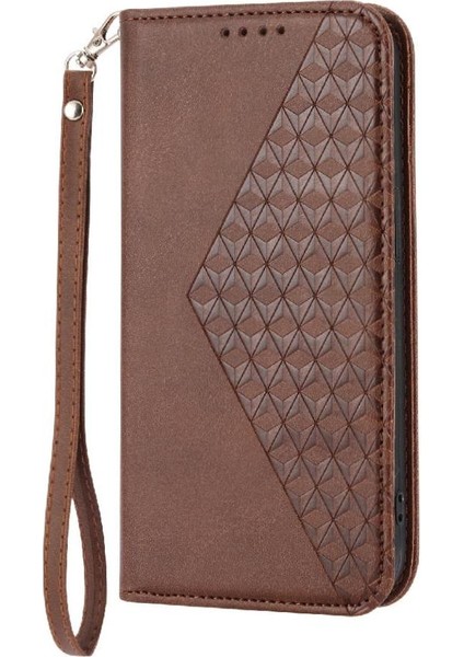 Samsung Galaxy A73 5g Için Flip Case Standı Eşkenar Dörtgen Şekli Cüzdan El Kayışı (Yurt Dışından)