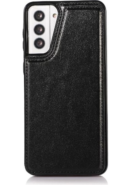 Samsung Galaxy S21 Çift Manyetik Toka Kickstand ile Cüzdan Kılıf (Yurt Dışından) modelleri