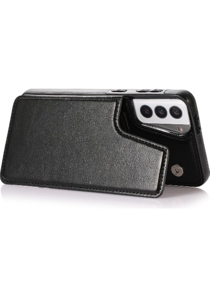 Samsung Galaxy S21 Çift Manyetik Toka Kickstand ile Cüzdan Kılıf (Yurt Dışından) indirimleri