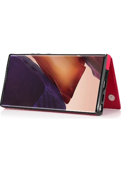 Cüzdan Kılıf Samsung Galaxy Not 20 Için Kickstand Çift Manyetik Toka Pu (Yurt Dışından)