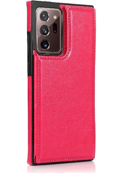 Cüzdan Kılıf Samsung Galaxy Not 20 Için Kickstand Çift Manyetik Toka Pu (Yurt Dışından)