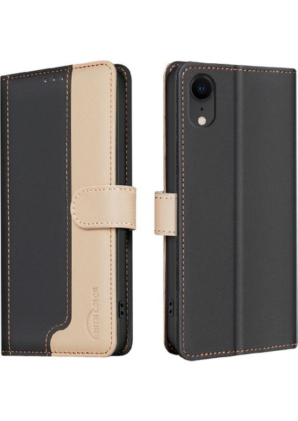 IPhone Xr Flip Için Flip Case Folio Kart Yuvaları Tutucu Rfıd Engelleme Tpu (Yurt Dışından)