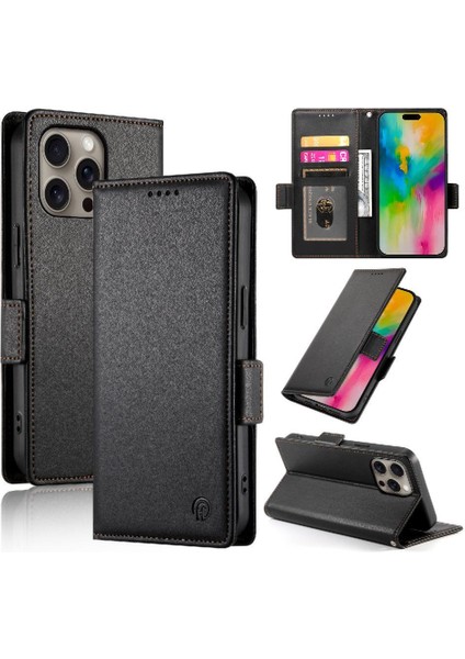 IPhone 16 Pro Max Cüzdan Günlük Kullanım Için Flip Case Kart Yuvaları Flip Iş (Yurt Dışından)