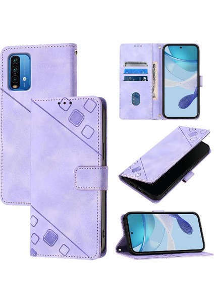 Xiaomi Redmi 9t Için Kılıf Cüzdan Kapak Çevirin Kart Tutucu Manyetik Deri (Yurt Dışından)
