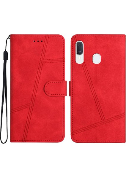 Samsung Galaxy A20E Cüzdan Pu Deri Kart Yuvaları Için Flip Case Tutucu Tam (Yurt Dışından)