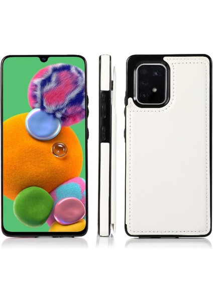 Samsung Galaxy S10 Lite Pu Deri Kart Yuvaları Kickstand Için Cüzdan Kılıf (Yurt Dışından)