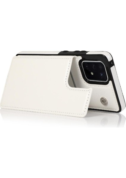 Samsung Galaxy S10 Lite Pu Deri Kart Yuvaları Kickstand Için Cüzdan Kılıf (Yurt Dışından)
