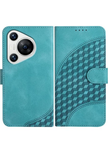 Huawei Pura 70 Flip Iş Manyetik Kart Tutucu Geometrik Için Flip Case (Yurt Dışından)
