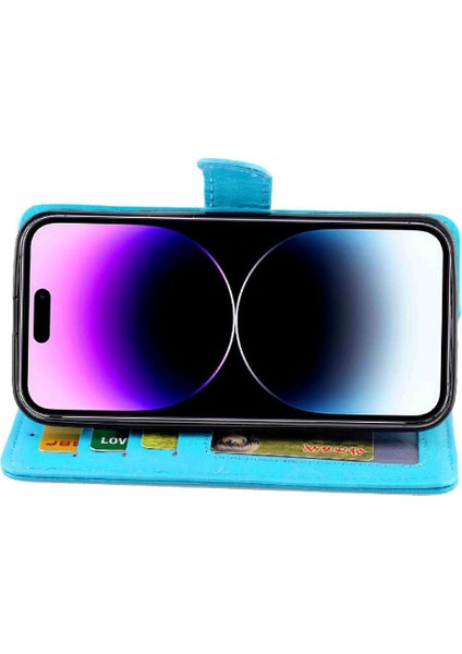 IPhone 14 Için Flip Case Pro Max Darbeye Manyetik Kapatma Pu Deri (Yurt Dışından)