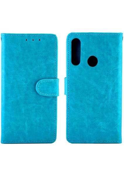 Huawei Y6P Kickstand Pu Deri Darbeye Dayanıklı Kart Tutucu Için Flip Case (Yurt Dışından)