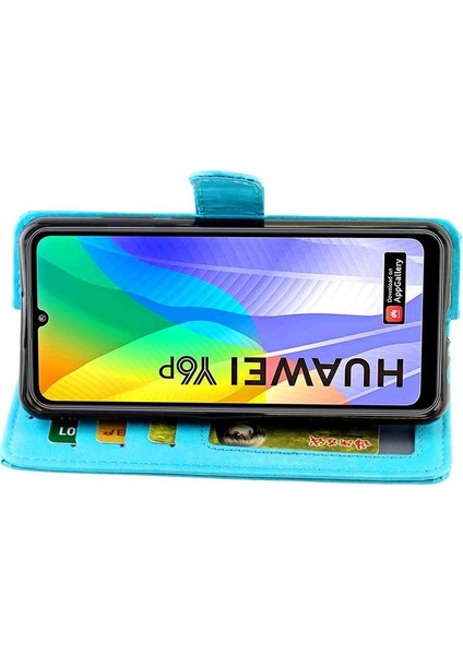 Huawei Y6P Kickstand Pu Deri Darbeye Dayanıklı Kart Tutucu Için Flip Case (Yurt Dışından) fiyatları