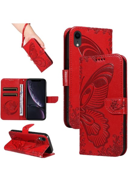 Manyi Mall IPhone Xr Yüksek Kaliteli Deri Kredi Kartı Yuvası El ile Flip Case (Yurt Dışından)