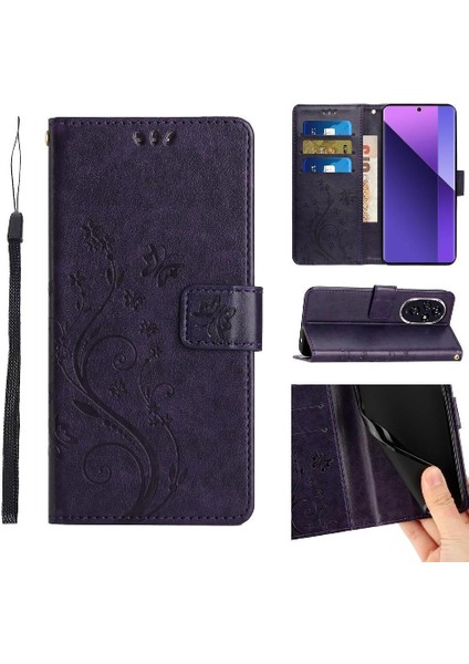Onur Için Flip Case 200 Pro Bilek Kayışı Manyetik Kapatma Kart Tutucu Pu (Yurt Dışından)