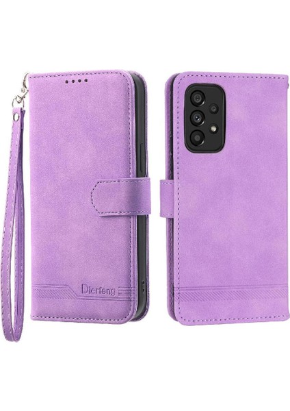 Samsung Galaxy A53 Kart Yuvaları Bileklik Manyetik Kapatma Için Flip Case (Yurt Dışından)
