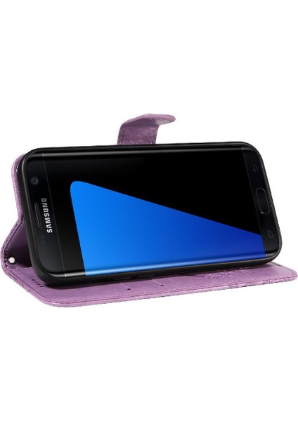 Samsung Galaxy S7 Kenar Yüksek Kaliteli Deri Kredi Kartı ile Flip Case (Yurt Dışından)