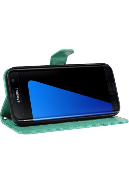 Kredi Kartı Yuvası Yüksek Kaliteli Deri ile Samsung Galaxy S7 Için Flip Case (Yurt Dışından)