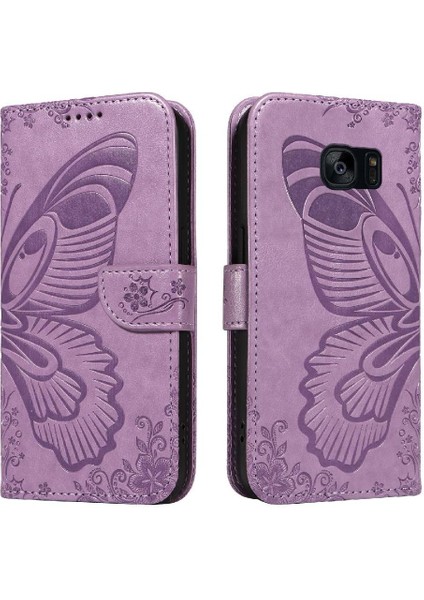 Kredi Kartı Yuvası Yüksek Kaliteli Deri ile Samsung Galaxy S7 Için Flip Case (Yurt Dışından) fırsatları