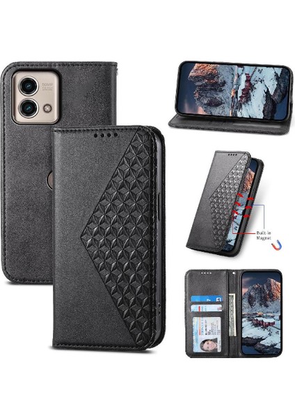 Motorola Moto G Stylus 5g 2023 Eşkenar Dörtgen Şekli Günlük Kullanım Standı Için Flip Case (Yurt Dışından)