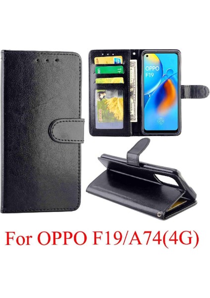 Oppo A74 Darbeye Kickstand Kart Tutucu Manyetik Kapatma Için Flip Case (Yurt Dışından)