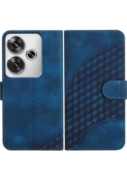 Xiaomi Poco F6 Için Flip Case Pu Deri Kapak Çevirin Geometrik Desen Kartı (Yurt Dışından)