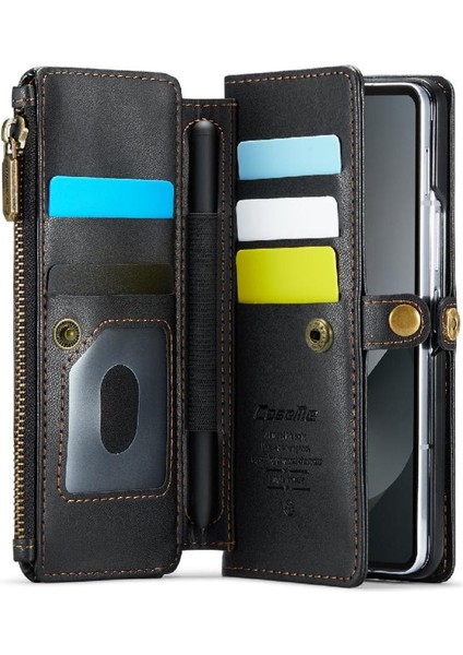 Samsung Galaxy Z Için Crossbody Durumda Kat 6 5g Kılıf Cüzdan Rfıd Engelleme (Yurt Dışından)