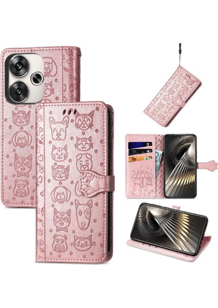 Xiaomi Poco F6 Darbeye Karikatür Hayvanlar Için Flip Case Kapak Kısa (Yurt Dışından) fırsatları