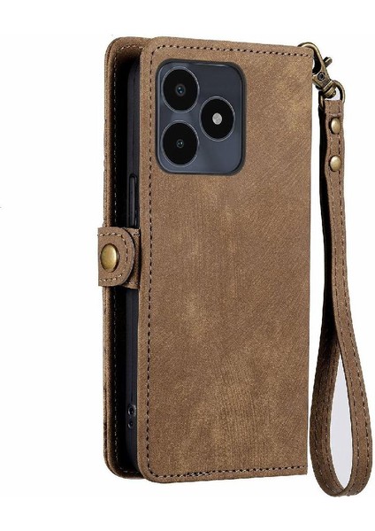 Realme Not 50 Için Flip Case Basit Iş Darbeye Kapak Kapak Cüzdan (Yurt Dışından)