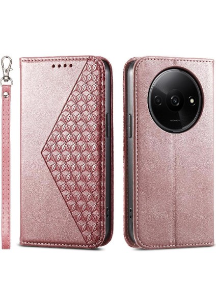 Xiaomi Redmi A3 Günlük Kullanım Için Flip Case Standı Cüzdan Eşkenar Dörtgen Şekli El (Yurt Dışından)