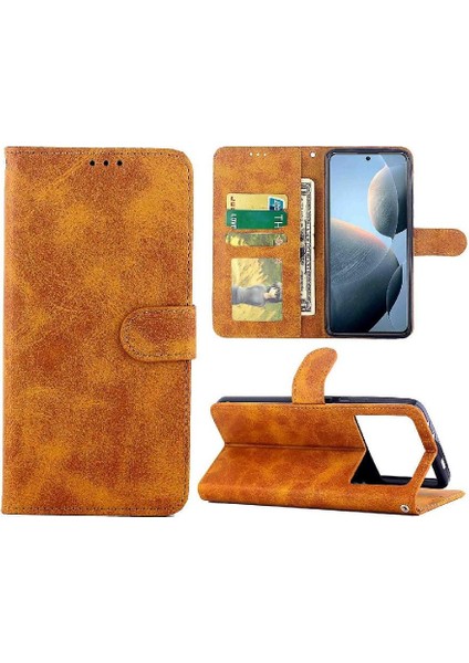 Xiaomi Poco X6 Pro Için Filp Durumda Tam Koruma Kartı Tutucu Kickstand Pu (Yurt Dışından)