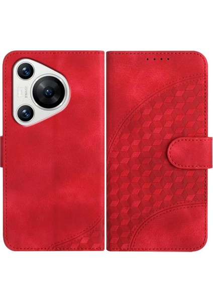 Huawei Pura 70 Flip Iş Manyetik Kart Tutucu Geometrik Için Flip Case (Yurt Dışından)