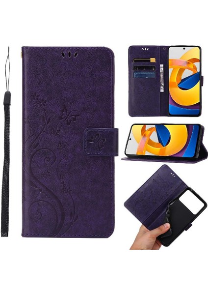 Xiaomi Poco X4 Pro 5g Için Filp Durumda Bilek Kayışı Manyetik Kapatma Kickstand (Yurt Dışından)