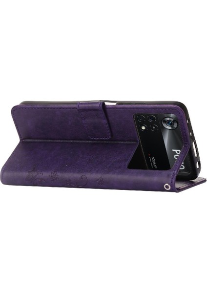Xiaomi Poco X4 Pro 5g Için Filp Durumda Bilek Kayışı Manyetik Kapatma Kickstand (Yurt Dışından)