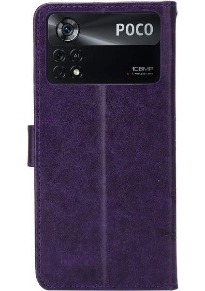 Xiaomi Poco X4 Pro 5g Için Filp Durumda Bilek Kayışı Manyetik Kapatma Kickstand (Yurt Dışından)