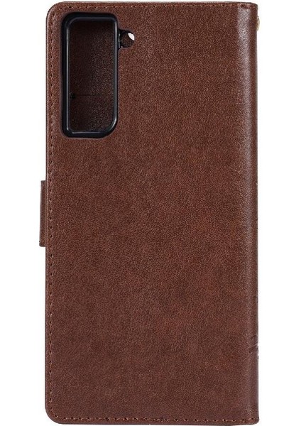 Samsung Galaxy S21 Fe 5g Için Filp Durumda Kickstand Bilek Kayışı Kart Tutucu (Yurt Dışından) modelleri