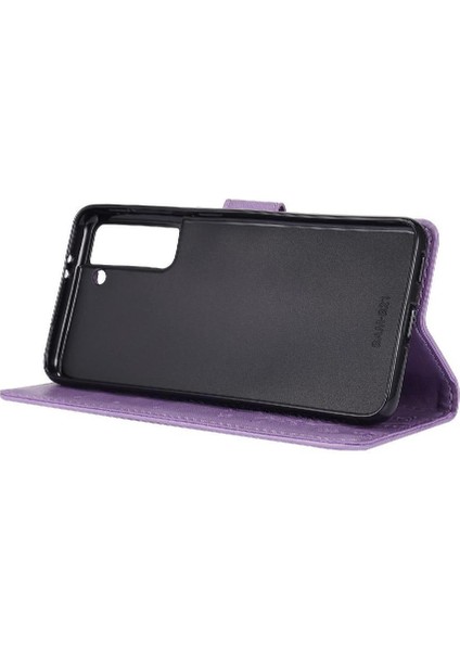Samsung Galaxy S21 Fe 5g Için Filp Durumda Kickstand Bilek Kayışı Kart Tutucu (Yurt Dışından) modelleri