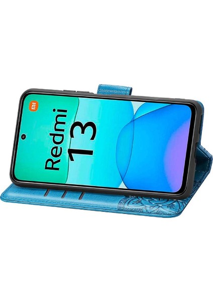 Xiaomi Redmi Için Flip Case 13 4g Kapak Çevirin Zarif Desen Darbeye (Yurt Dışından)