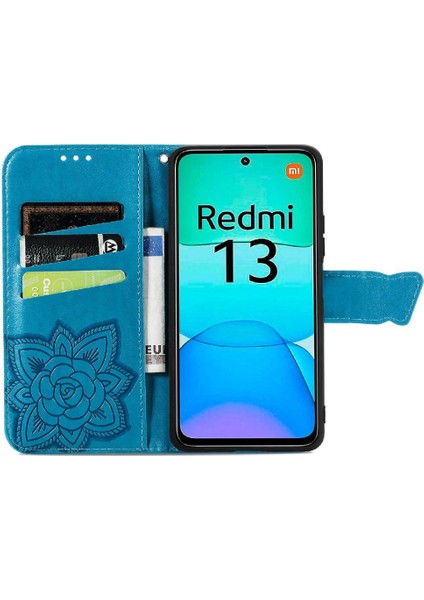 Xiaomi Redmi Için Flip Case 13 4g Kapak Çevirin Zarif Desen Darbeye (Yurt Dışından)