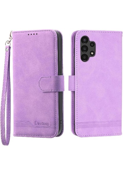 Samsung Galaxy A13 Premium Kart Yuvaları Bileklik Manyetik Için Flip Case (Yurt Dışından)