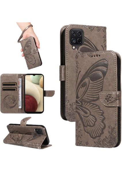 Samsung Galaxy A22 4g Için Flip Case Yüksek Kalite Deri Kabartmalı El (Yurt Dışından) modelleri
