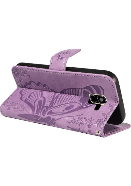 Samsung Galaxy A8 2018 Için Flip Case Kredi ile Ayrılabilir El Kayışı (Yurt Dışından)