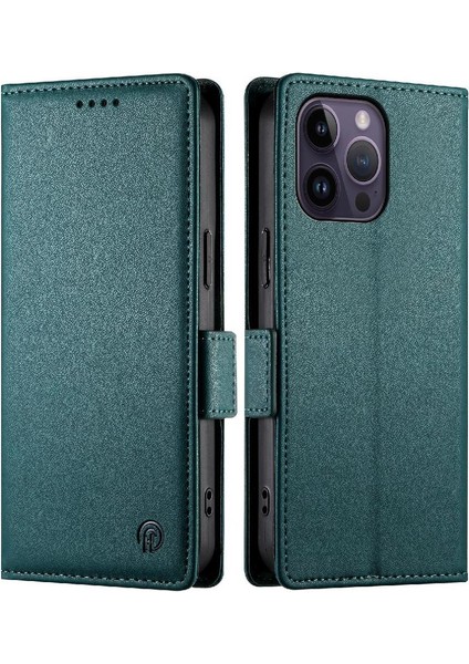 IPhone 14 Için Flip Case Pro Max Cüzdan Flip Kartvizit Yuvaları Günlük Kullanım (Yurt Dışından)