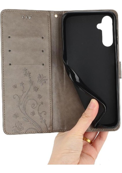 Samsung Galaxy A34 Pu Deri Manyetik Kapatma Kickstand Için Filp Durumda (Yurt Dışından)