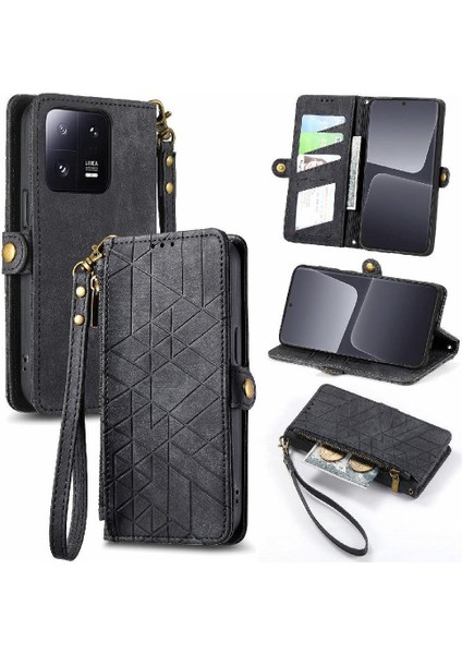 Xiaomi 13 Için Flip Case Darbeye Kapak Kılıf Basit Cüzdan (Yurt Dışından)