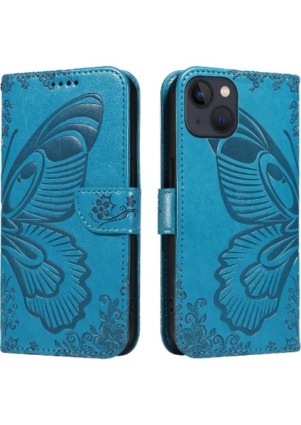 IPhone 14 Için Flip Case Artı Kredi Kartı Yuvası ile Yüksek Kaliteli Deri (Yurt Dışından)