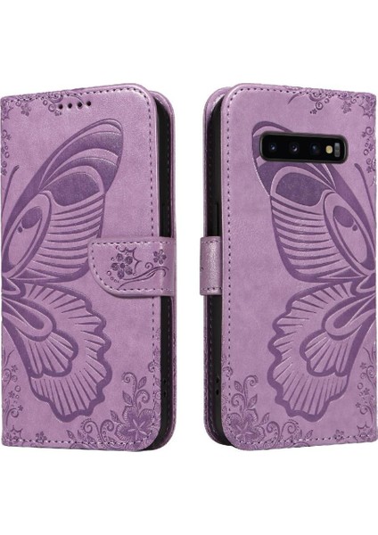 Samsung Galaxy S10 Artı Kredi ile Ayrılabilir El Kayışı Için Flip Case (Yurt Dışından)