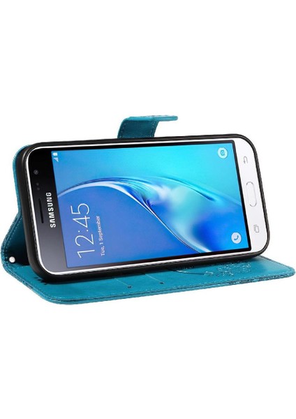 Kredi Kartı Yuvası Ayrılabilir El ile Samsung Galaxy J3 2016 Için Flip Case (Yurt Dışından)