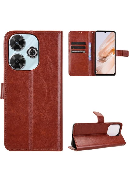 Xiaomi Poco M6 4g Kart Tutucu Kapak Çevirin Manyetik Cüzdan (Yurt Dışından)