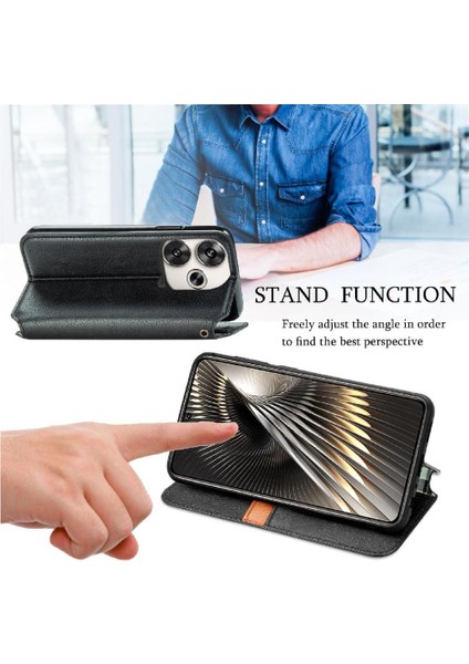 Xiaomi Poco F6 Moda Tasarım Cüzdan Fonksiyonu Için Flip Case Deri Kılıf (Yurt Dışından)